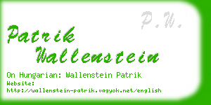 patrik wallenstein business card
